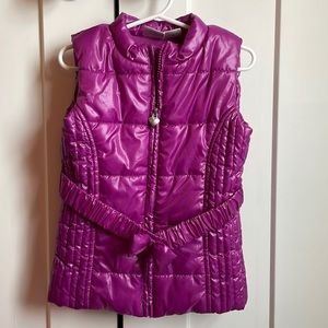 3T purple puffer vest with fleece interior.